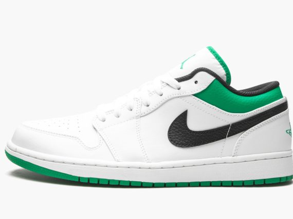 Air Jordan 1 Low White Lucky Green Black