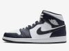 Air Jordan 1 Mid In Navy And Gold