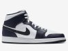 Air Jordan 1 Mid In Navy And Gold