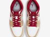 Air Jordan 1 Mid White-Cardinal Red-Light Curry