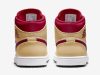 Air Jordan 1 Mid White-Cardinal Red-Light Curry