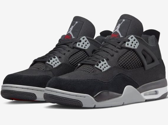 Air Jordan 4 Black Canvas