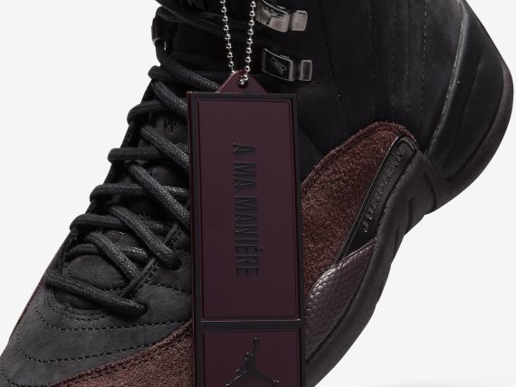 A Ma Mani??re x Air Jordan 12 Black Burgundy Crush