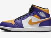 Air Jordan 1 Mid Lakers Purple Yellow
