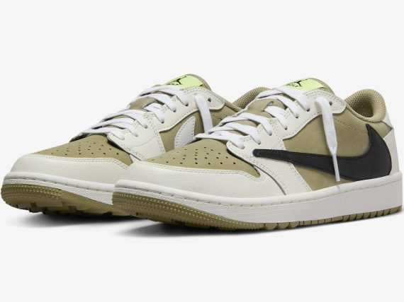 Travis Scott x Air Jordan 1 Low Golf Olive