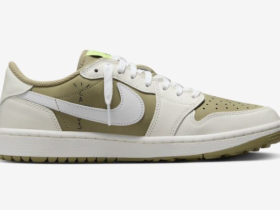 Travis Scott x Air Jordan 1 Low Golf Olive