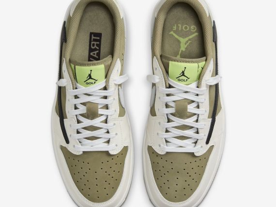 Travis Scott x Air Jordan 1 Low Golf Olive