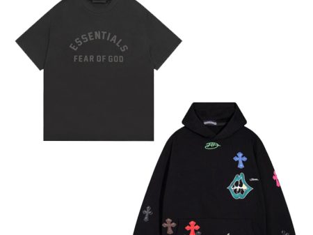 Chrome Hearts Hoodie & Fear of God Essentials Core Collection