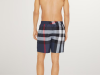 Check Swim Shorts in Carbon blue